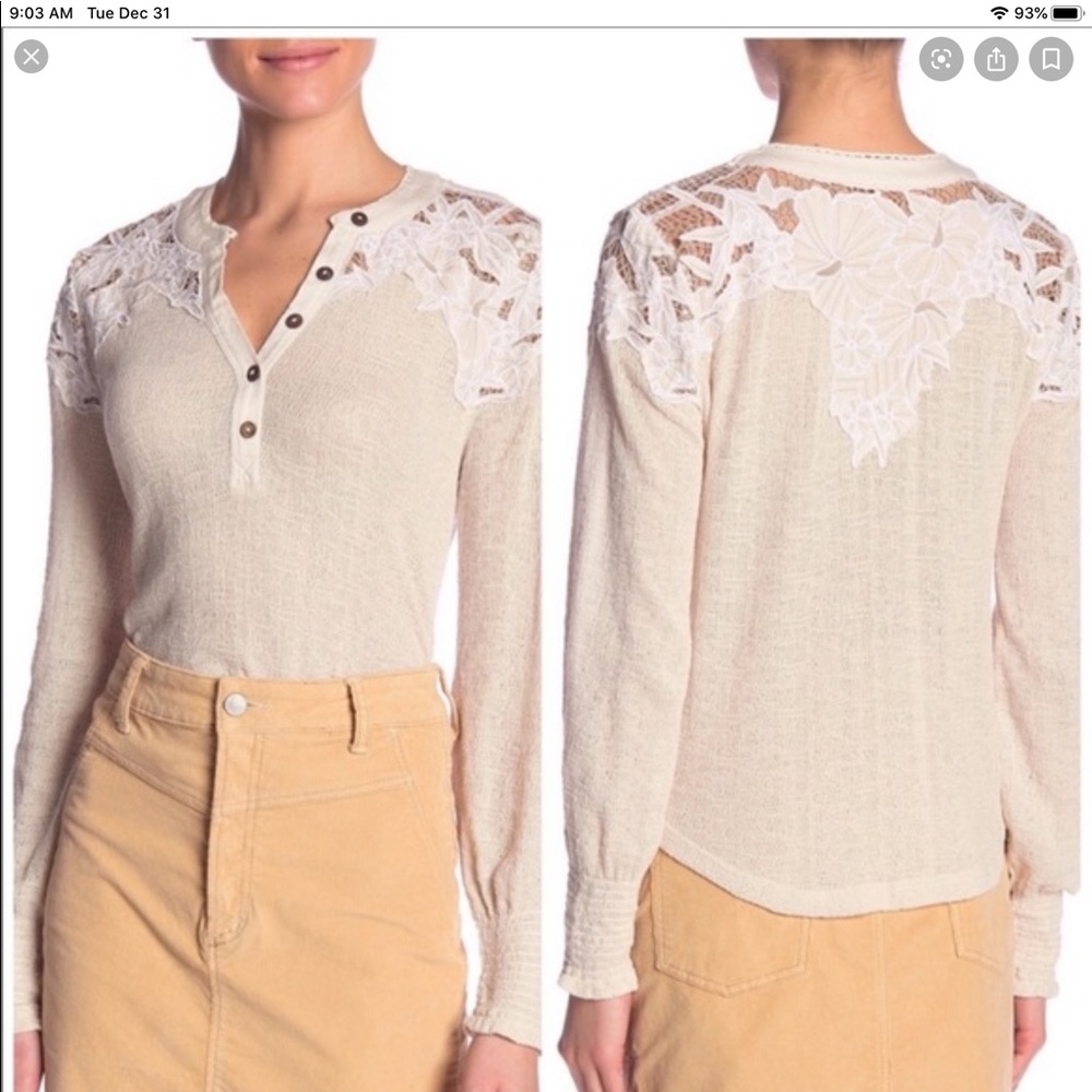 NWT Free People Easy Breezy Henley